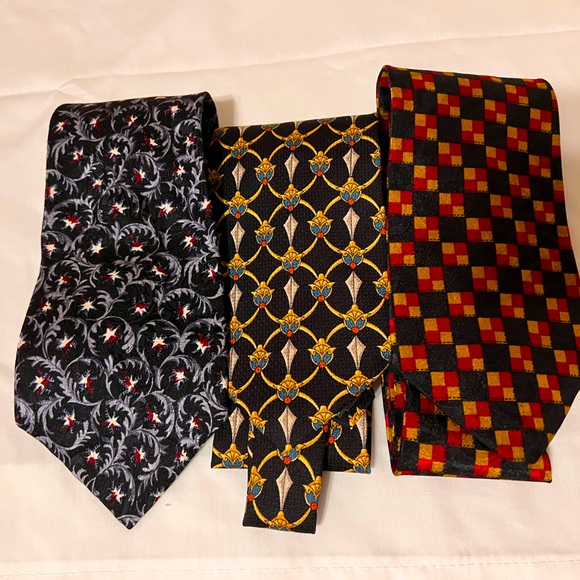 Christian Dior Silk Ties Set of 3 - Picture 1 of 7